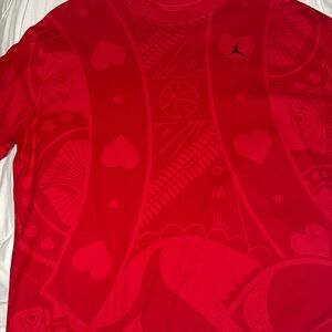 Jordan Red Patterned Women Tee